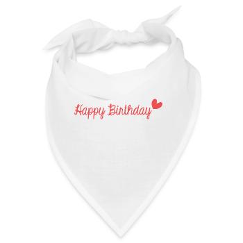 JAHRESTAG. ALLES GUTE ZUM GEBURTSTAG!. ALLES GUTE ZUM GEBURTSTAG!. - Bandana - Weiß - Vorne