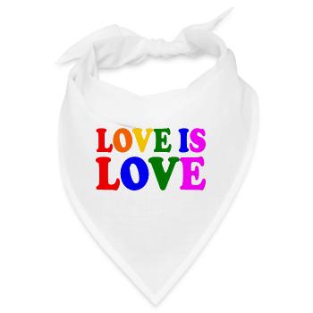 Love is love - Bandana - Weiß - Vorne