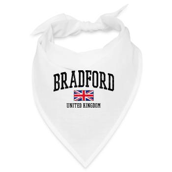 Bradford Flaggen-Shirt – UK Stadtmotiv - Bandana - Weiß - Vorne