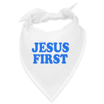 Jesus first - Bandana - Weiß - Vorne
