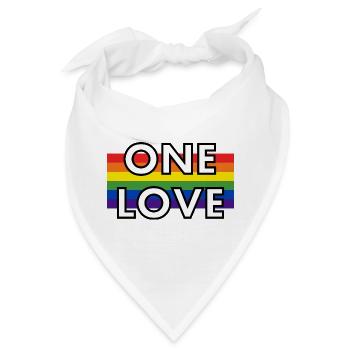 one love pride Fußball - Bandana - Weiß - Vorne