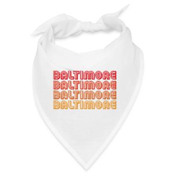Baltimore Neon Gradient Repeats - Bandana - Weiß - Vorne