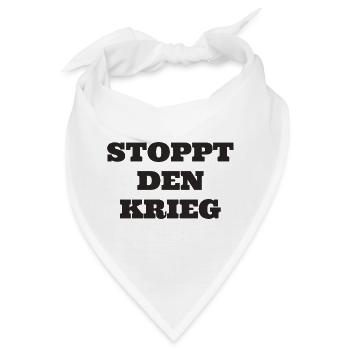 Stoppt den Krieg Nein zu Krieg - Bandana - Weiß - Vorne