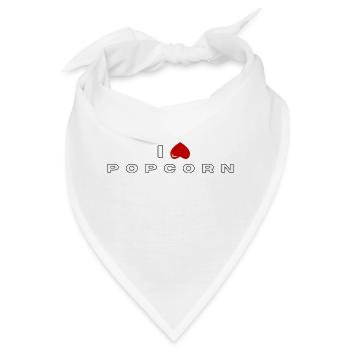 Ich hasse Popcorn - Bandana - Weiß - Vorne