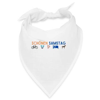 schönen samstag - Bandana - Weiß - Vorne