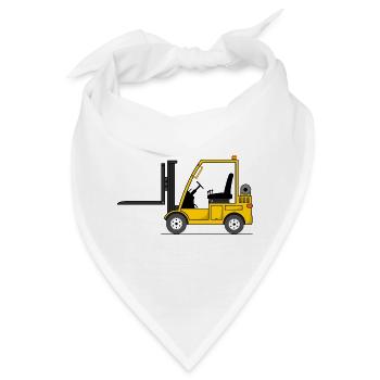 Stapler Gabelstabler Gelb - Bandana - Weiß - Vorne