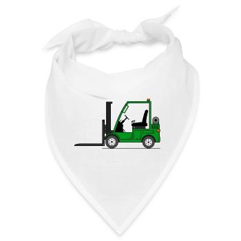 Stapler Gabelstabler Grün - Bandana - Weiß - Vorne