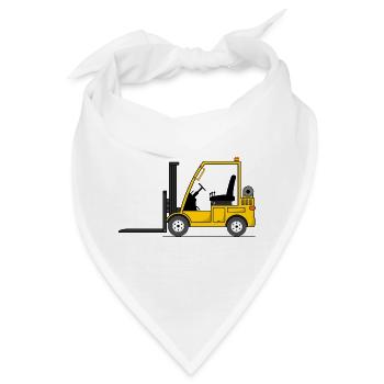 Stapler Gabelstabler Gelb - Bandana - Weiß - Vorne
