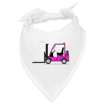 Stapler Gabelstabler Pink - Bandana - Weiß - Vorne