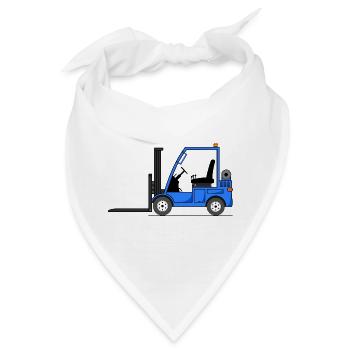 Stapler Gabelstabler Blau - Bandana - Weiß - Vorne