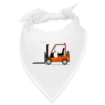 Stapler Gabelstabler Orange - Bandana - Weiß - Vorne