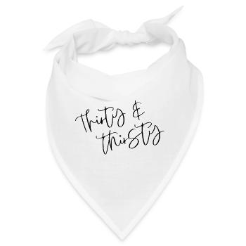 Thirty & Thirsty Birthday - Bandana - Weiß - Vorne