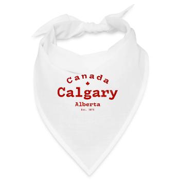 Vintage Calgary Kanada - Bandana - Weiß - Vorne