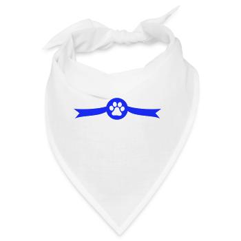 hunde pfote - Bandana - Weiß - Vorne