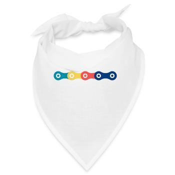 Bunte Fahrradketten - Bandana - Weiß - Vorne