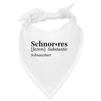Rheinhessiche Mundart "Schnorres" - Bandana - Weiß - Vorne