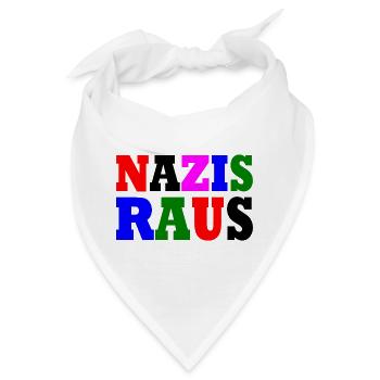 Nazis raus - Bandana - Weiß - Vorne