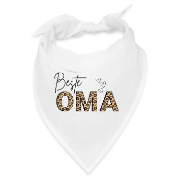 Beste Oma - best grandma - Bandana - Weiß - Vorne