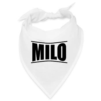 Milo T-Shirt Geschenkidee T-Shirt - Bandana - Weiß - Vorne