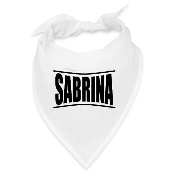 T-Shirt Sabrina T-Shirt Geschenkidee - Bandana - Weiß - Vorne
