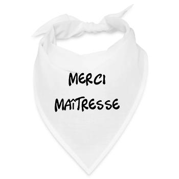 VIELEN DANK. GELIEBTE. DANKE HERRIN. GELIEBTE - Bandana - Weiß - Vorne