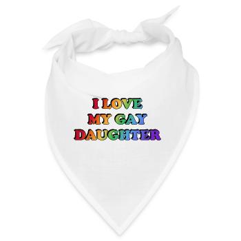 Ich liebe meine schwule Tochter - Bandana - Weiß - Vorne