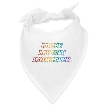 Ich liebe meine schwule Tochter - Bandana - Weiß - Vorne