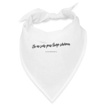 Zu ernst - Bandana - Weiß - Vorne