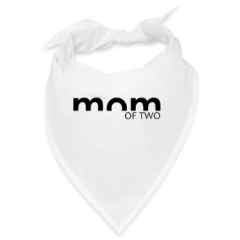 MAMAN - MUTTER von zwei Kindern - Bandana - Weiß - Vorne