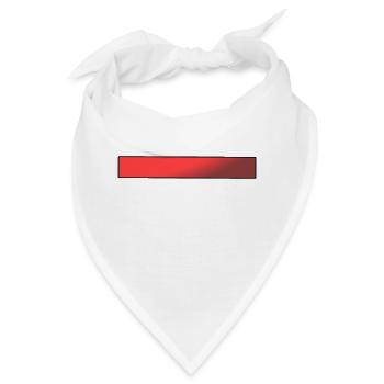 Roter Balken Farbverlauf - Bandana - Weiß - Vorne