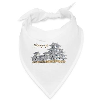 Burg Himeji-jo, Japan, Präfektur Hyogo, Zeichnung - Bandana - Weiß - Vorne