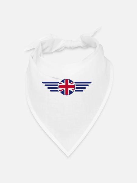 Ich liebe Vereinigtes Königreich, Eleganz Stil - Bandana - Weiß - Vorne