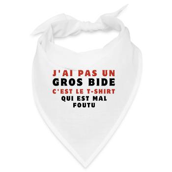 Ich habe keinen großen Bauch - Bandana - Weiß - Vorne