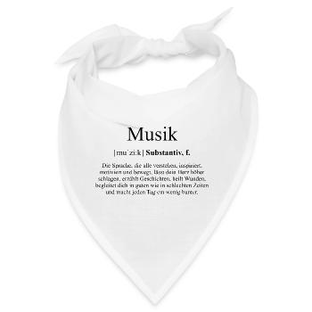 Musik Definition Dictionary - Bandana - Weiß - Vorne