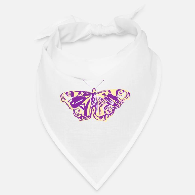 Papillon jaune violet Bandana
