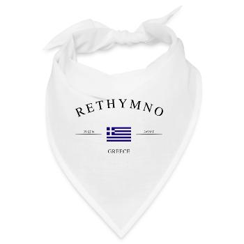 Rethymno Kreta – Urlaub Souvenir & Geschenk - Bandana - Weiß - Vorne