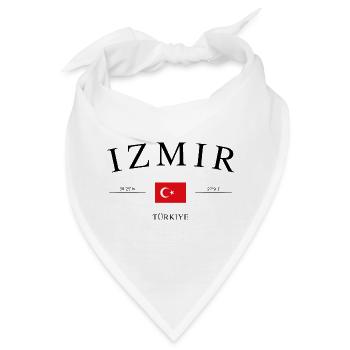 Izmir Türkei – Urlaub Souvenir & Geschenk - Bandana - Weiß - Vorne