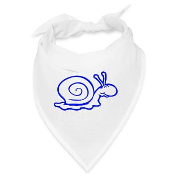 Schneckenhaus Schnecke Nacktschnecke lächelt süß - Bandana - Weiß - Vorne