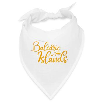 Baleárische Inseln Schriftzug - Bandana - Weiß - Vorne