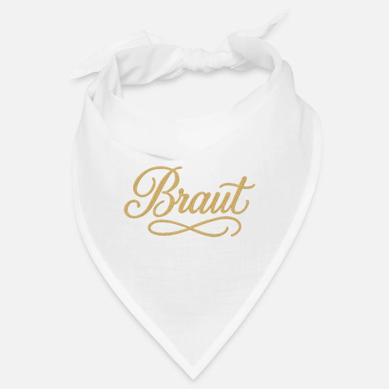 BRAUT Lettrage élégant brodé doré Bandana