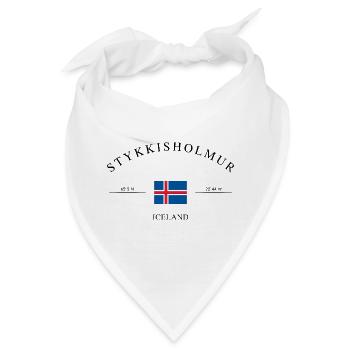 Stykkishólmur Island – Urlaub Souvenir & Geschenk - Bandana - Weiß - Vorne