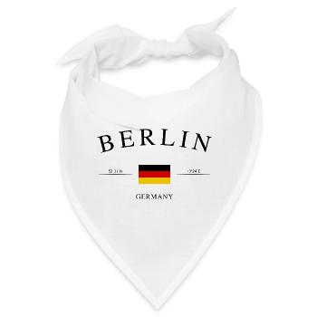 Berlin Deutschland – Urlaub Souvenir & Geschenk - Bandana - Weiß - Vorne