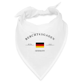 Berchtesgaden – Urlaub Souvenir & Geschenk - Bandana - Weiß - Vorne