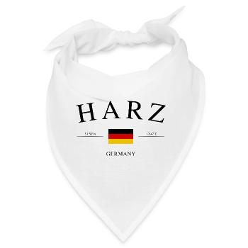 Harz Deutschland – Urlaub Souvenir & Geschenk - Bandana - Weiß - Vorne