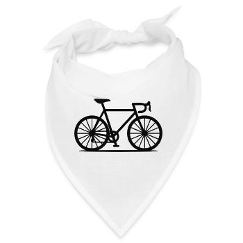 Rennrad Minimalismus - Bandana - Weiß - Vorne