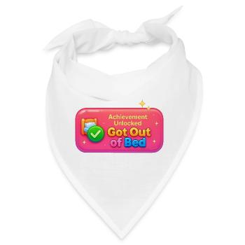 Erfolg Erreicht: Aus dem Bett Gekommen Design - Bandana - Weiß - Vorne