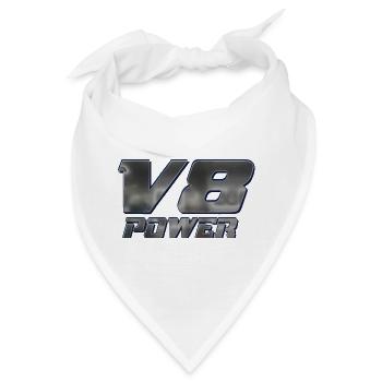V8-Leistung - Bandana - Weiß - Vorne