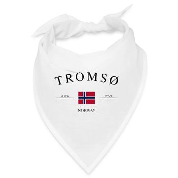 Tromsø Norwegen – Urlaub Souvenir & Geschenk - Bandana - Weiß - Vorne