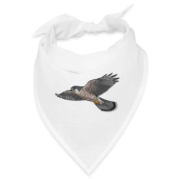 Sperber Greifvogel - Bandana - Weiß - Vorne