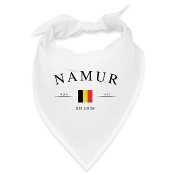 Namur Belgien – Urlaub Souvenir & Geschenk - Bandana - Weiß - Vorne